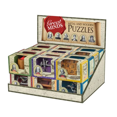 Great Minds; Metal & Wood Puzzles Assorted - One Supplied